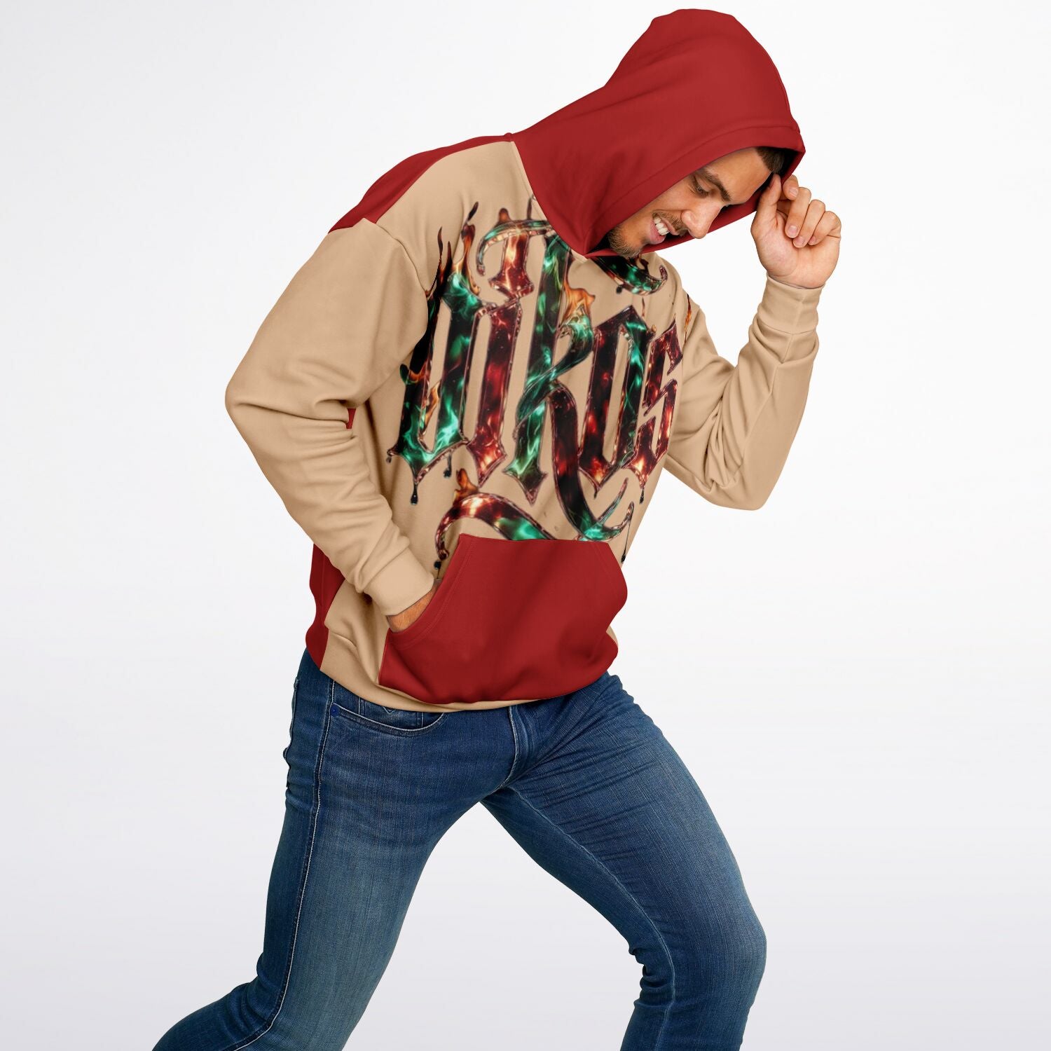 OIKOS HOODIE | Carnelian+Crème