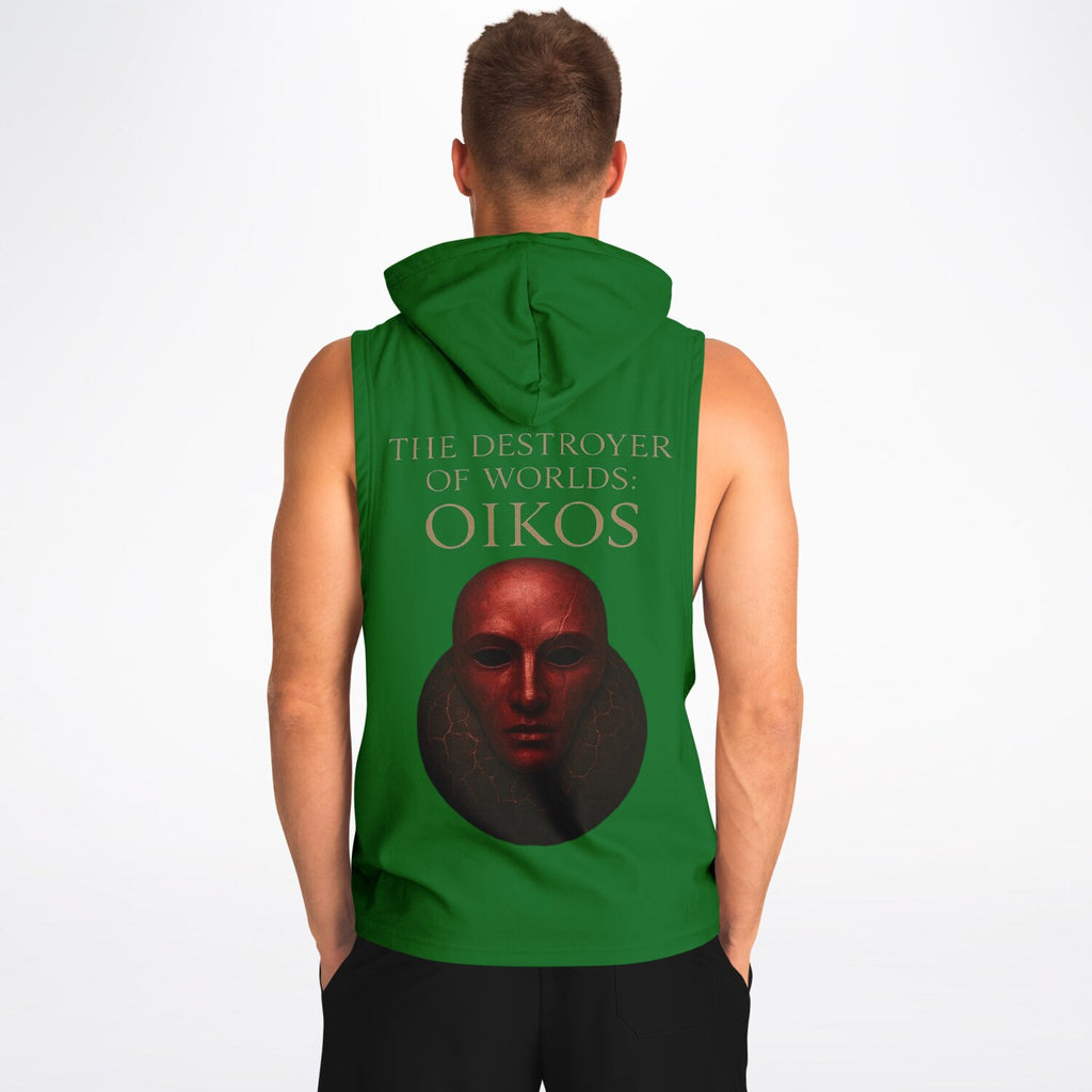 OIKOS Sleeveless Hoodie — Jade