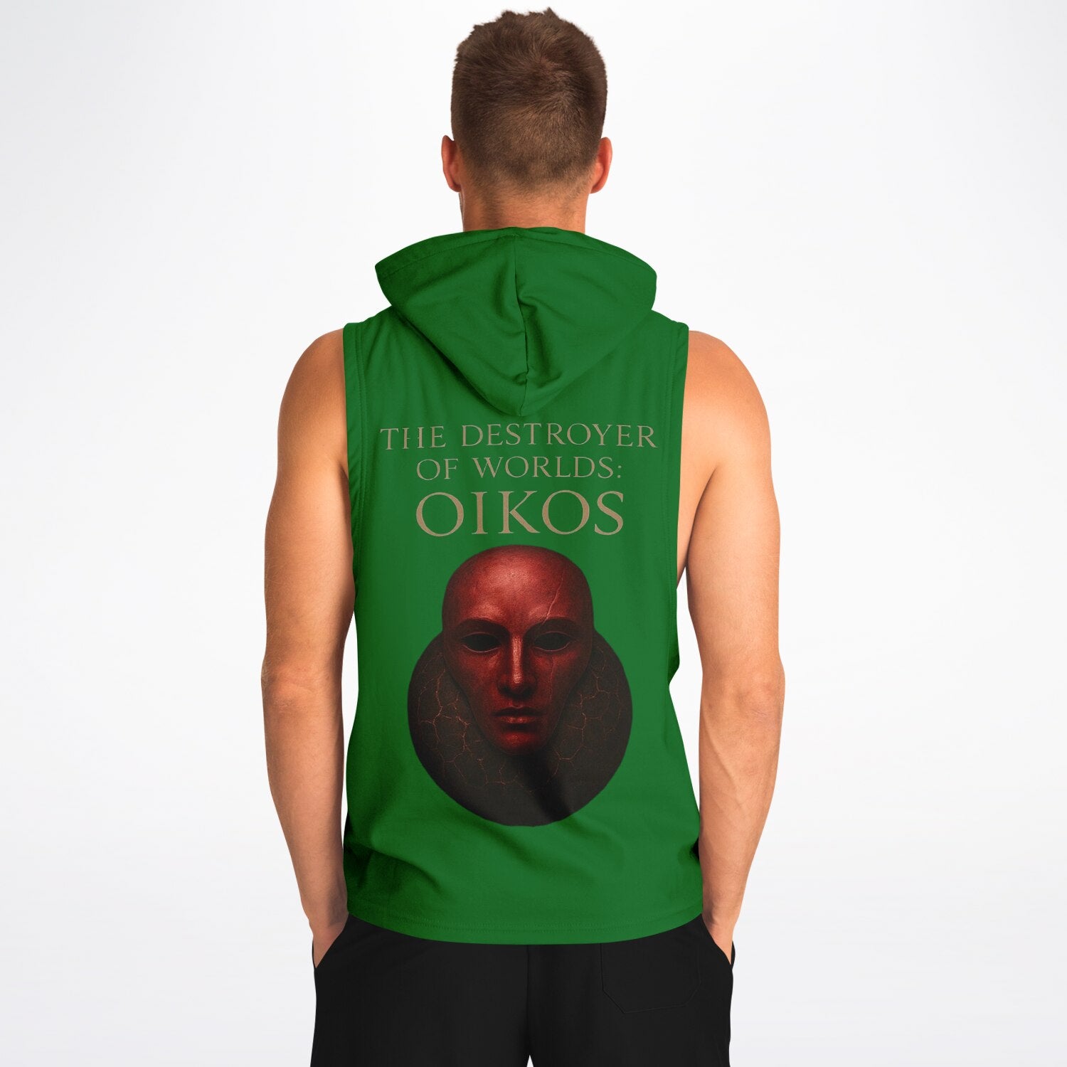 OIKOS Sleeveless Hoodie — Jade
