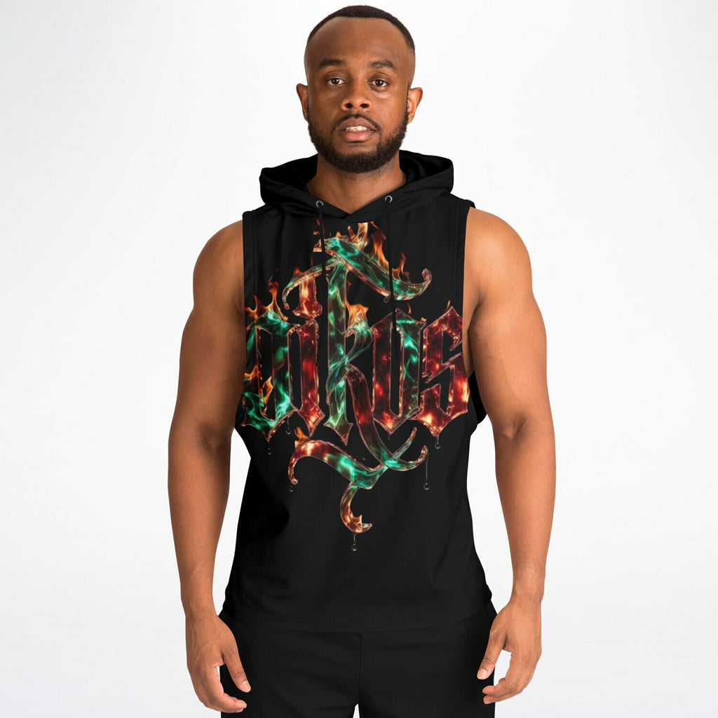 OIKOS Sleeveless Hoodie — Obsidian
