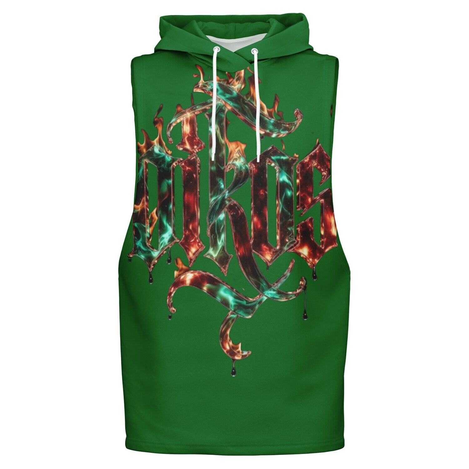 OIKOS Sleeveless Hoodie — Jade