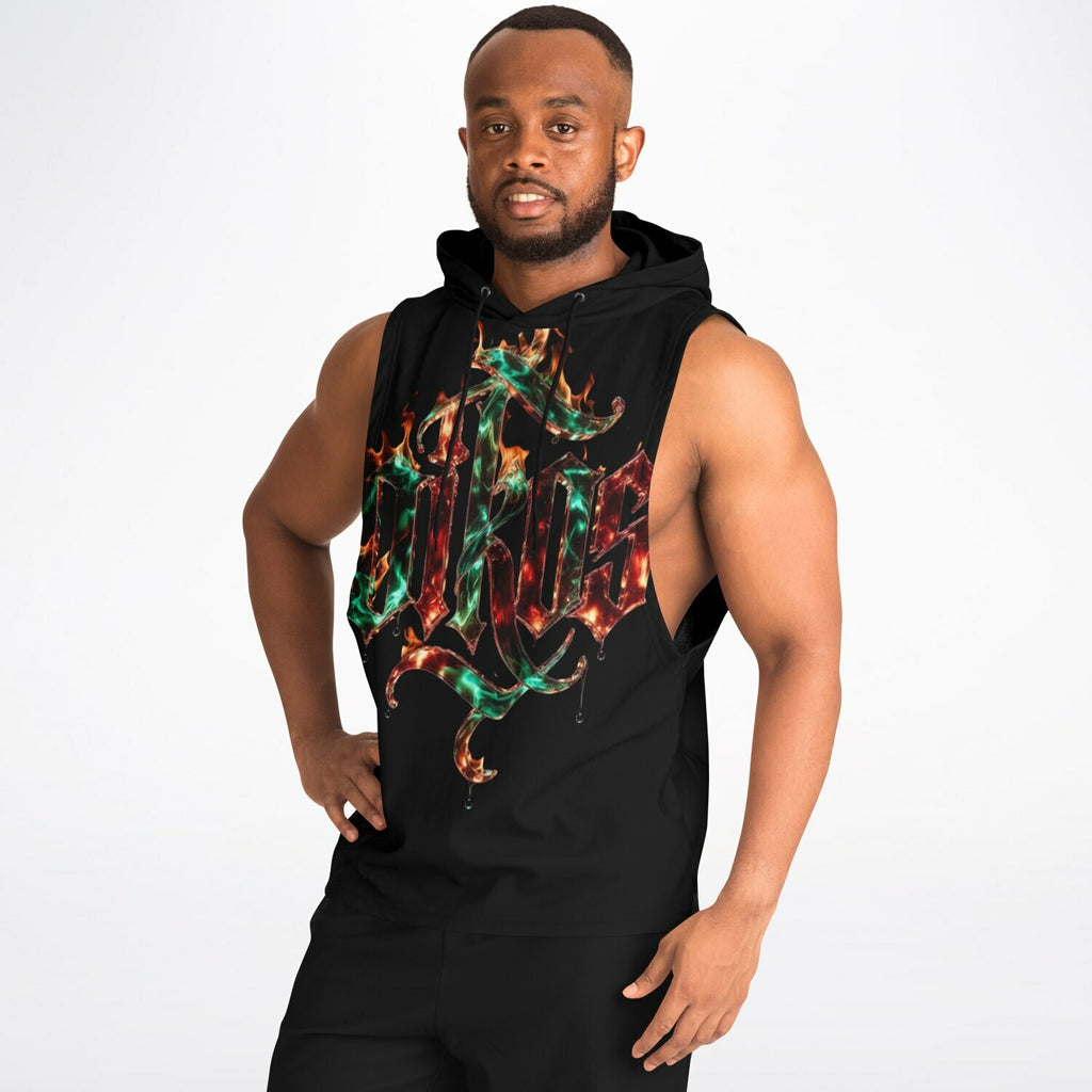 OIKOS Sleeveless Hoodie — Obsidian