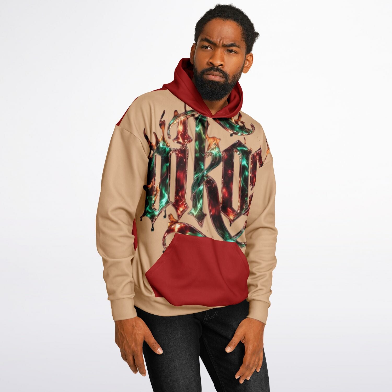 OIKOS HOODIE | Carnelian+Crème