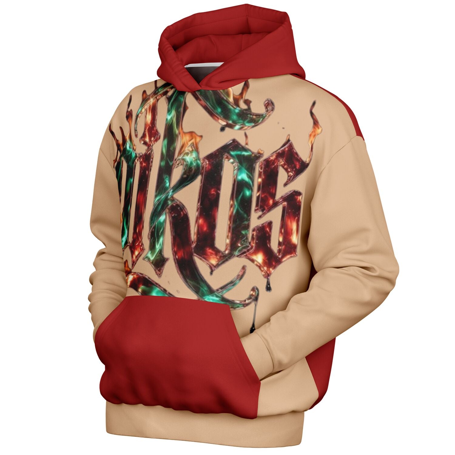 OIKOS HOODIE | Carnelian+Crème