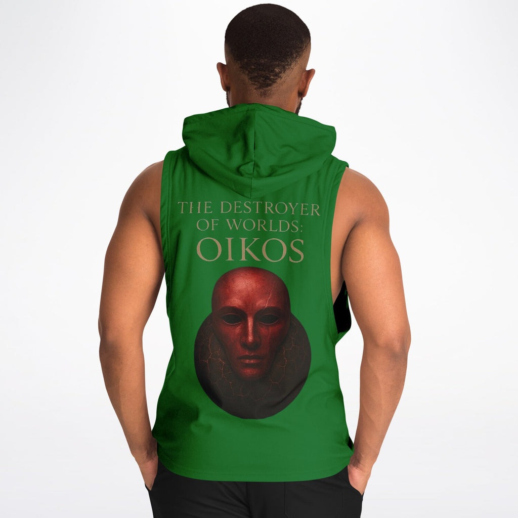 OIKOS Sleeveless Hoodie — Jade