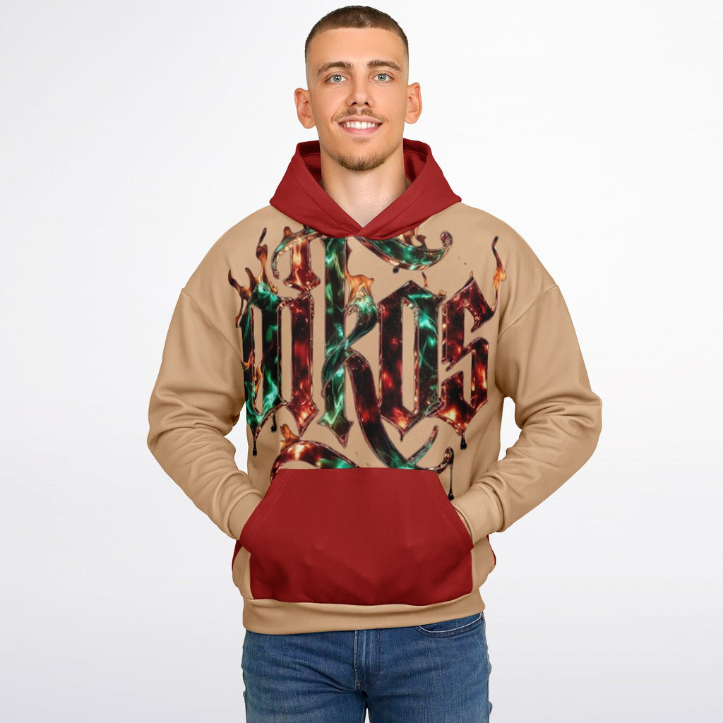 OIKOS HOODIE | Carnelian+Crème