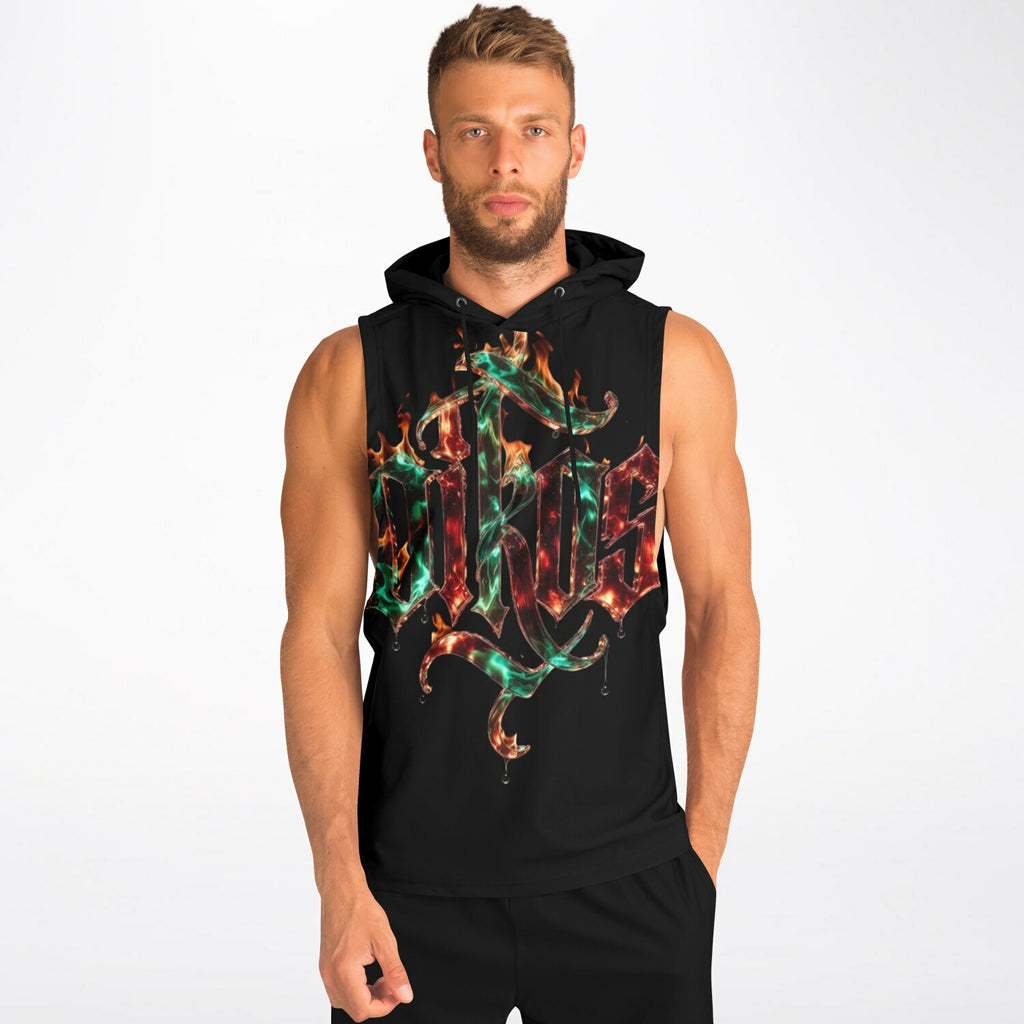 OIKOS Sleeveless Hoodie — Obsidian